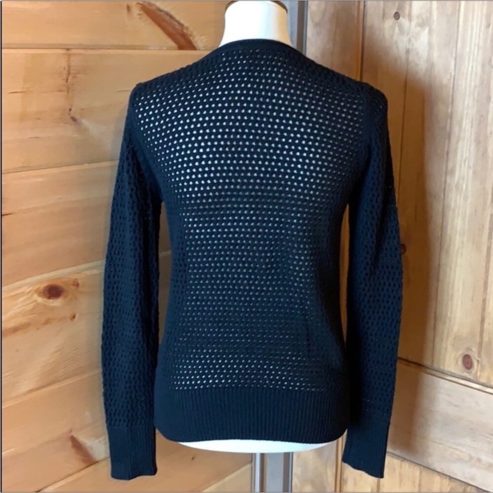 Boston Proper lightweight cardigan sweater with zipper closure Black Size Small - Picture 2 of 9